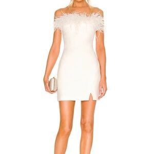 Likely Off-Shoulder White Mini Dress